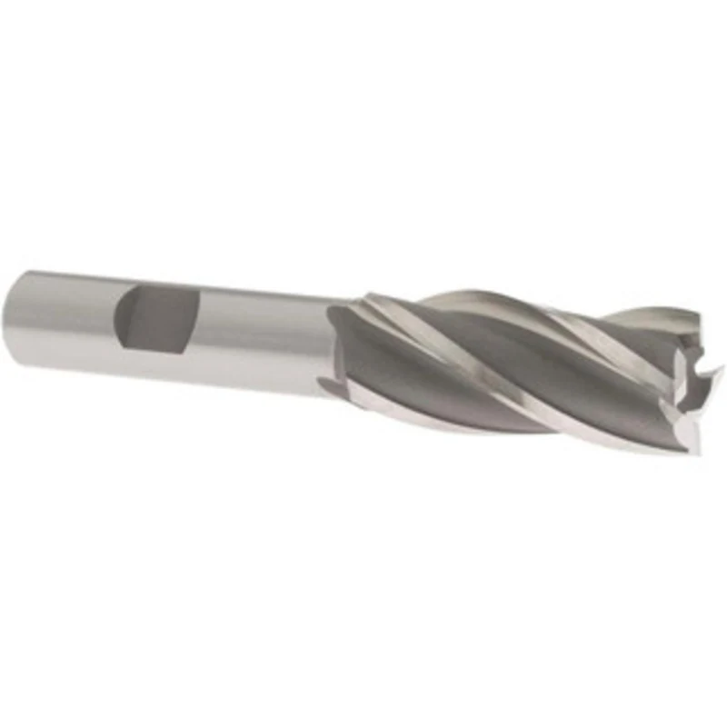 OSG 11/16, 1-5/8 LOC, 1/2 Shank Diam, 3-5/8 OAL, 4 Flute, Cobalt Square End Mill Single End, Uncoated, Spiral Flute, ...